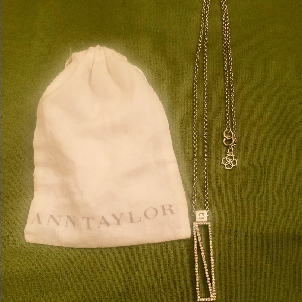 Beautiful pave long Ann Taylor necklace